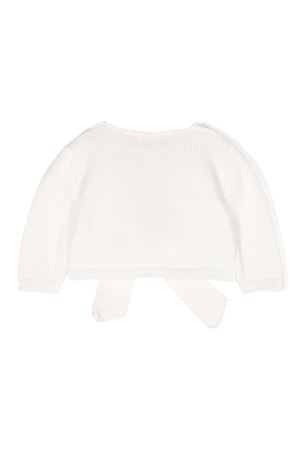 Cream white cotton cardigan LA STUPENDERIA KIDS | SCSC52102S52.